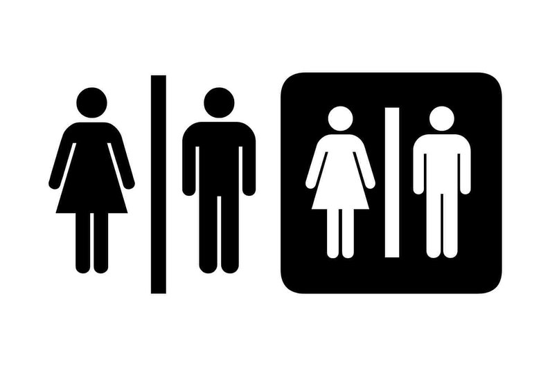 Restroom Men Women Toilet Signs SVG PNG Bundle Cricut Keychains ...