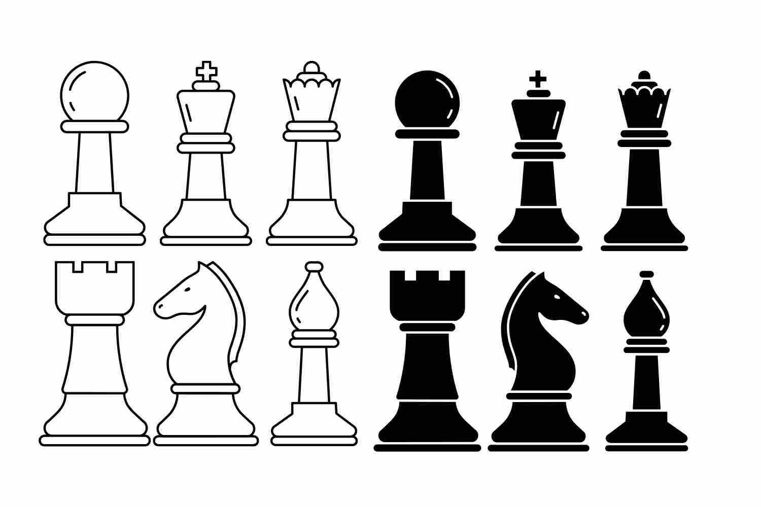 Chess Pieces Icon Set Svg Png Jpg Eps Pdf Clipart Vector -  Norway