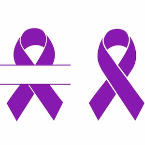 Purple Cancer Ribbon -  Canada