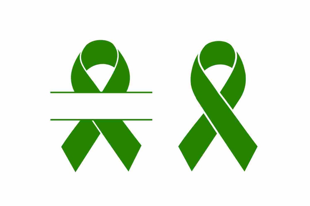 Green Cancer Ribbon Designs SVG PNG Bundle Cricut Stickers Crafting