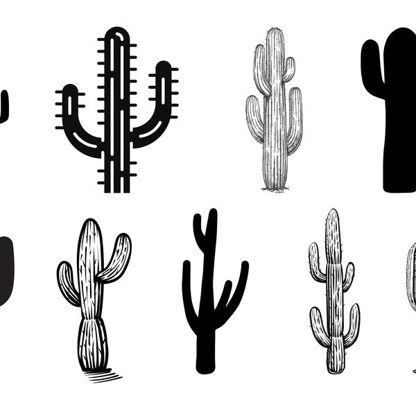 Saguaro Cactus Themed SVG Bundle - T-Shirt Designs - Laser Files - Multiple File Formats