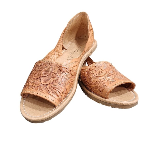 Huarache Sandal, Mexican Huaraches, Sandals, Women Sandals, Engraved Sandals, Genuine Leather, Open Toe Sandal, Multi color sandals