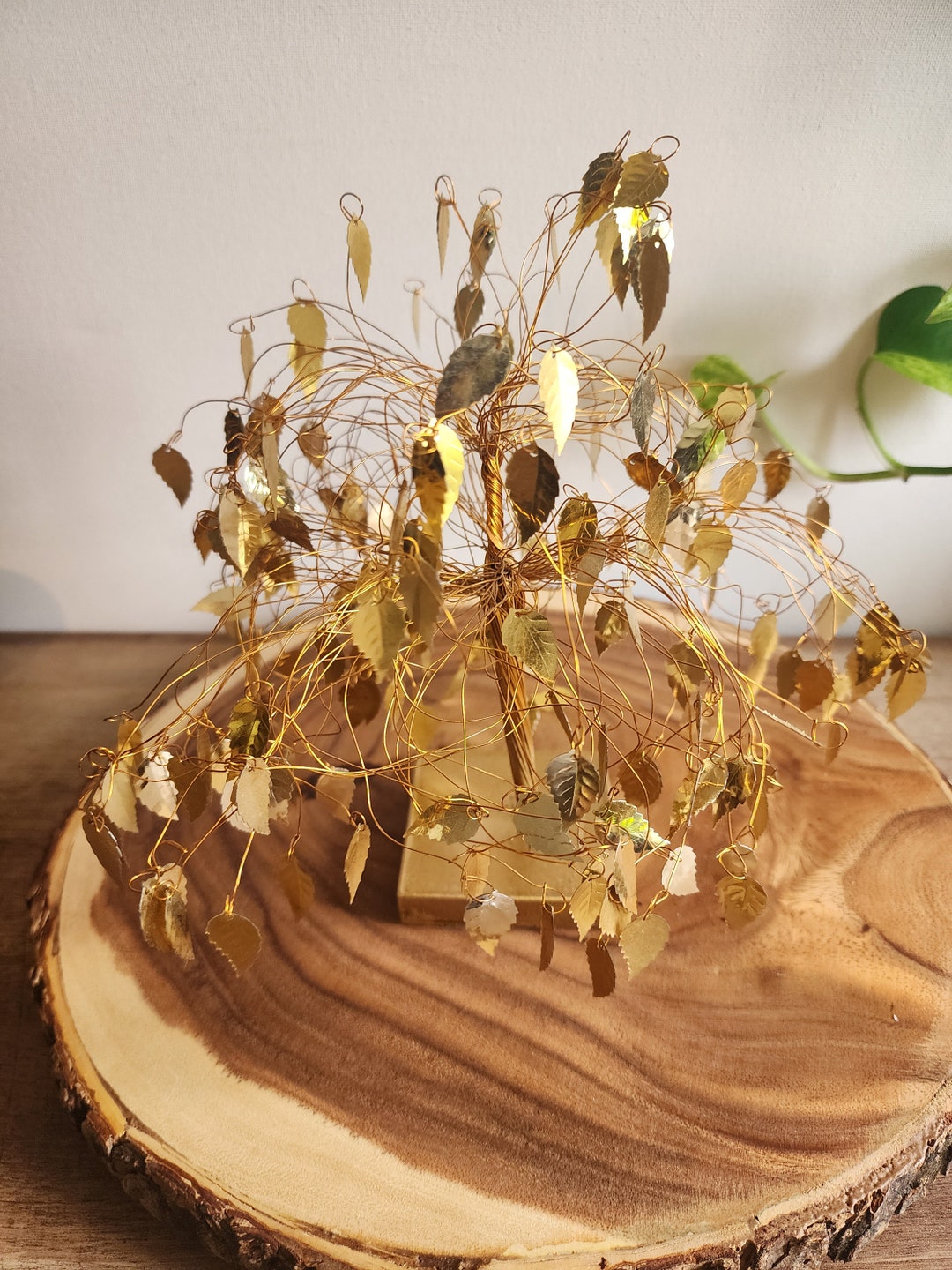 Vintage Hollywood Regency Style Gold Leaf Dream Tree Etsy