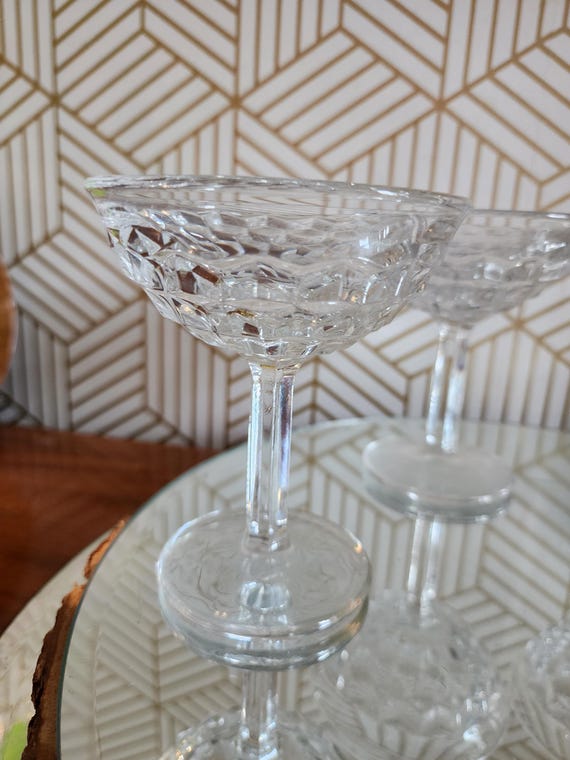 Vintage Fostoria "American" Champagne Coupes Set of 4