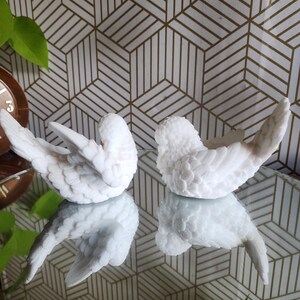 Vintage Alabaster A. Santini Sculpted Doves - Etsy