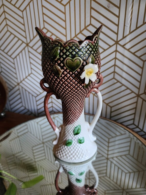 Vintage Ceramic Handled Vase - Vintage Japan Ceramics
