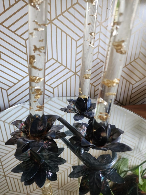 Vintage Silver Plated 3 Flower Candelabra