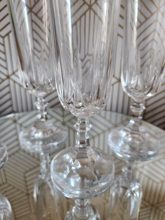 Vintage Luminarc by Cristal D'Arques-Durand Champagne Flutes Set of 4