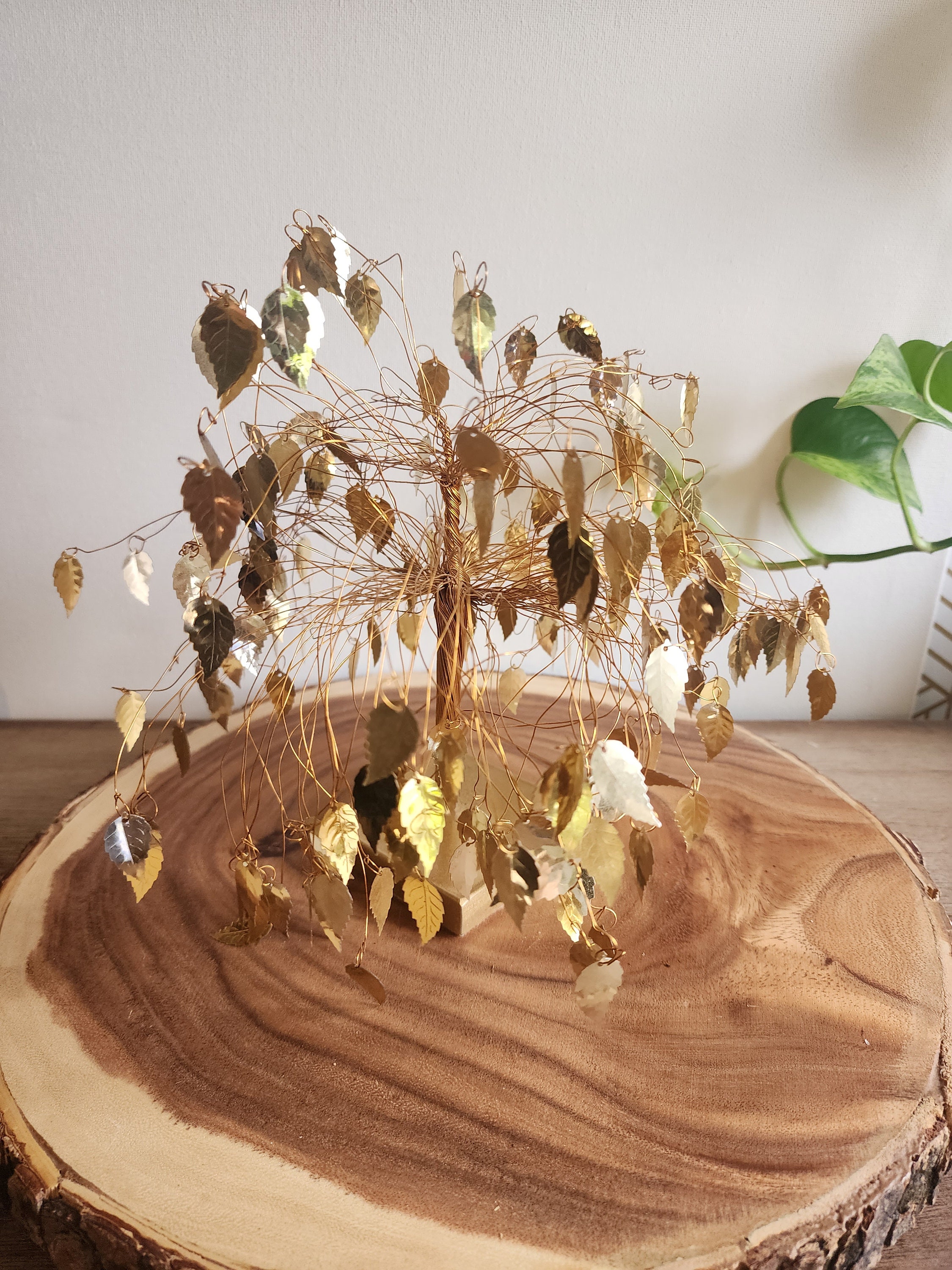 Vintage Hollywood Regency Style Gold Leaf Dream Tree Etsy