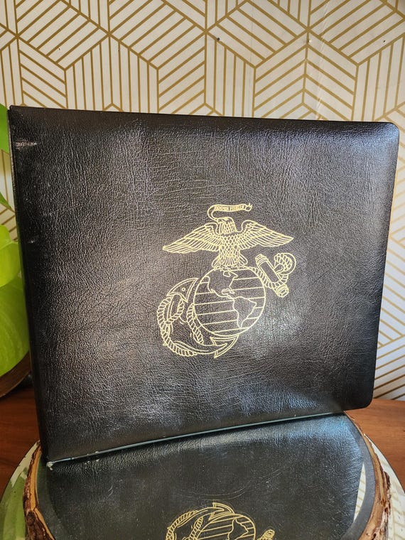 Vintage Leather Marine Corps Family/Photo Album