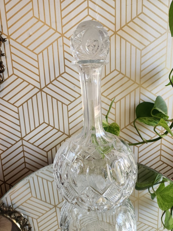 Gorgeous Heavy Cut Crystal Decanter