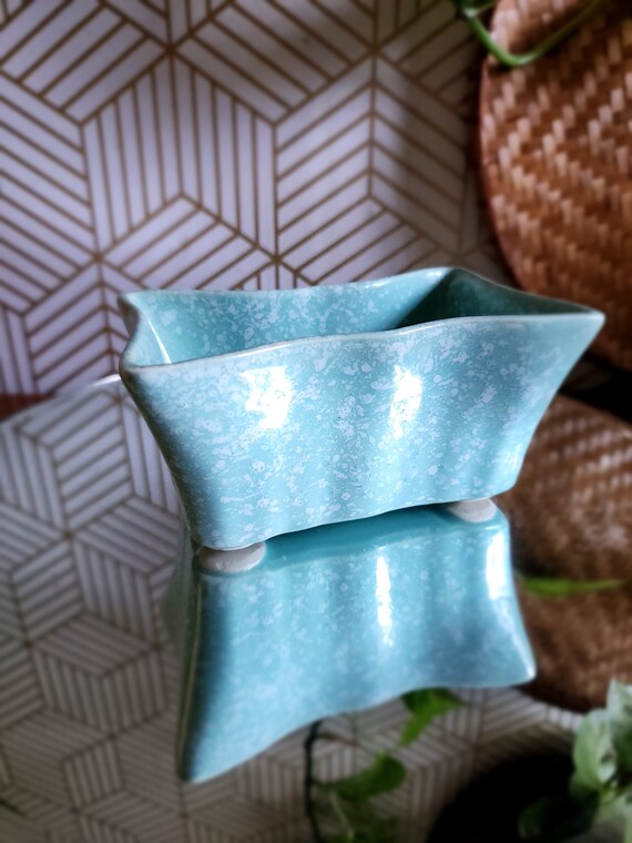 Vintage Mint Green McCoy Small Rectangle Succulent Planter #1001