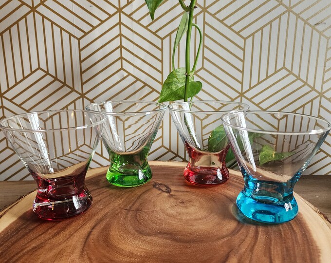 Set of 4 Dizzy Stemless Cocktail Glasses by Crate & Barrel Etsy
