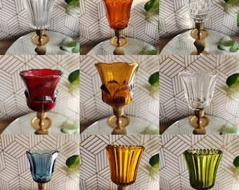 Vintage Homco Glass Votive Candle Holders for Candlesticks - CHOICE