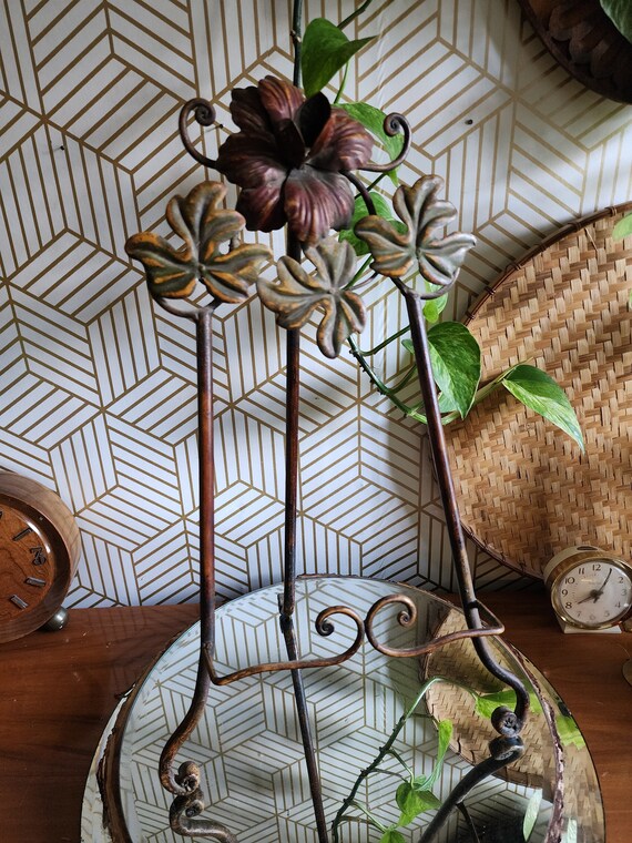 Vintage Metal Floral Easel, Bookstand