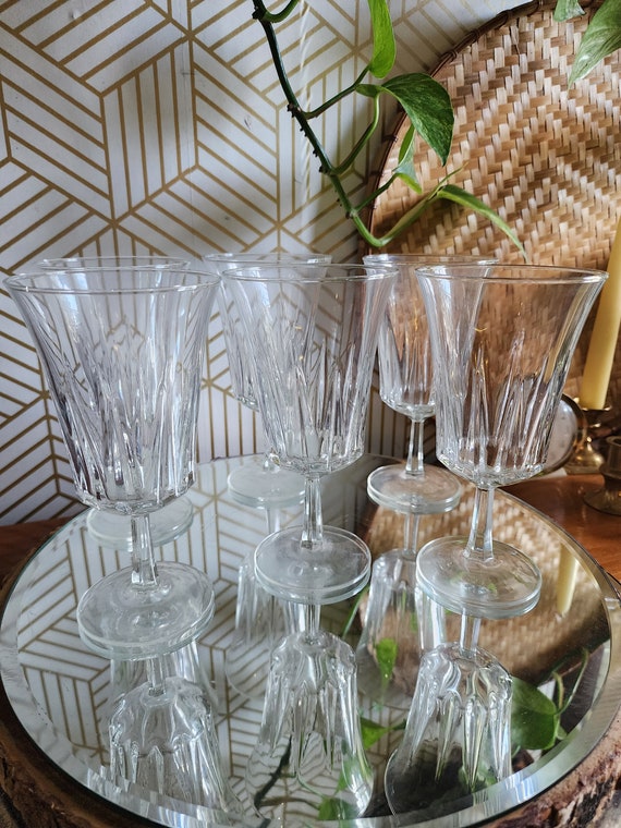 Vintage Regency Luminarc by Cristal D'Arques-Durand Wine Glasses Goblets- 8oz - Set of 6