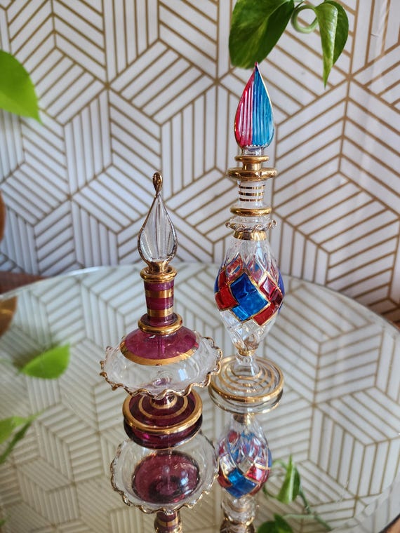 Vintage Egyptian Art Glass Perfume Bottles - Choice