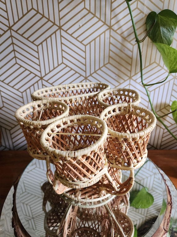 Vintage Wicker Picnic Caddy