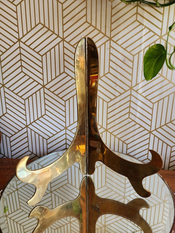 Vintage Solid Brass Easel 11.5"