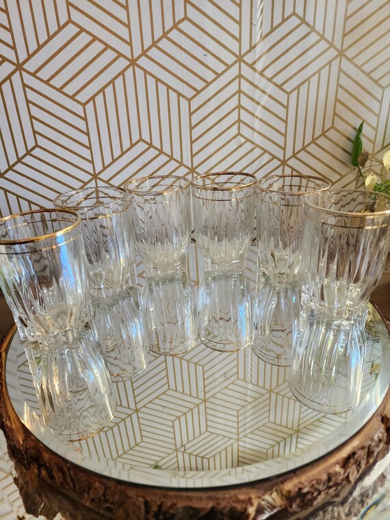 Vintage Federal Glass Park Ave Juice Glasses