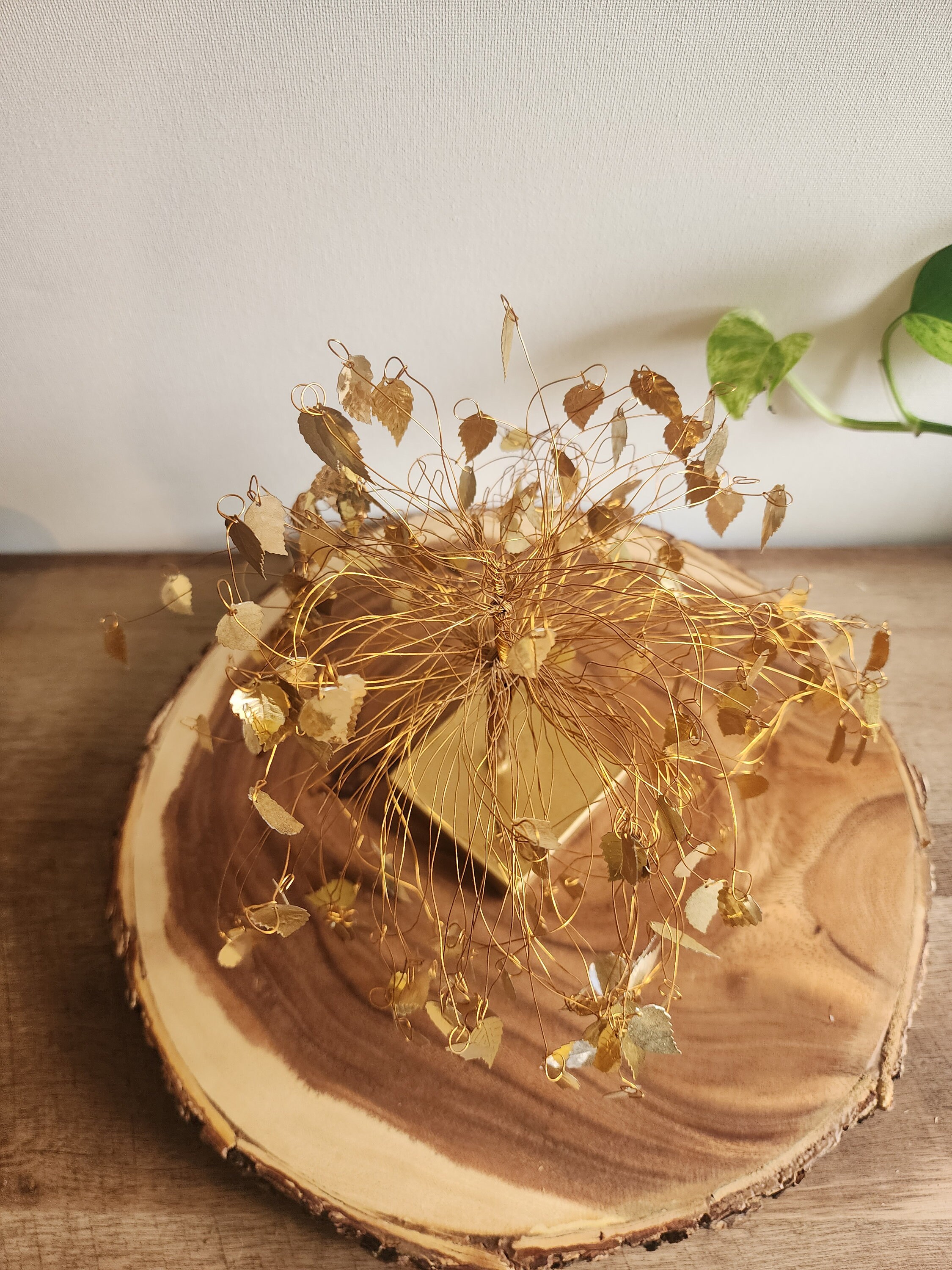 Vintage Hollywood Regency Style Gold Leaf Dream Tree Etsy