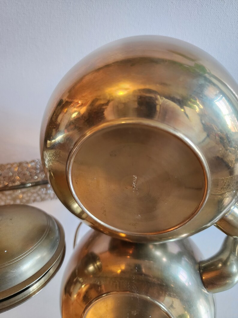 Vintage Brass Teapot, Made in Korea Etsy