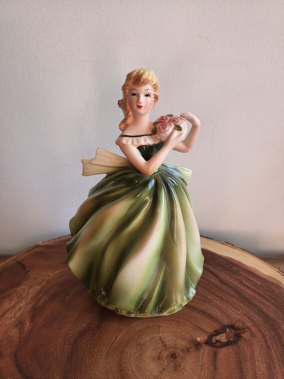 Vintage Napco Dancing Lady Planter. 1950s.