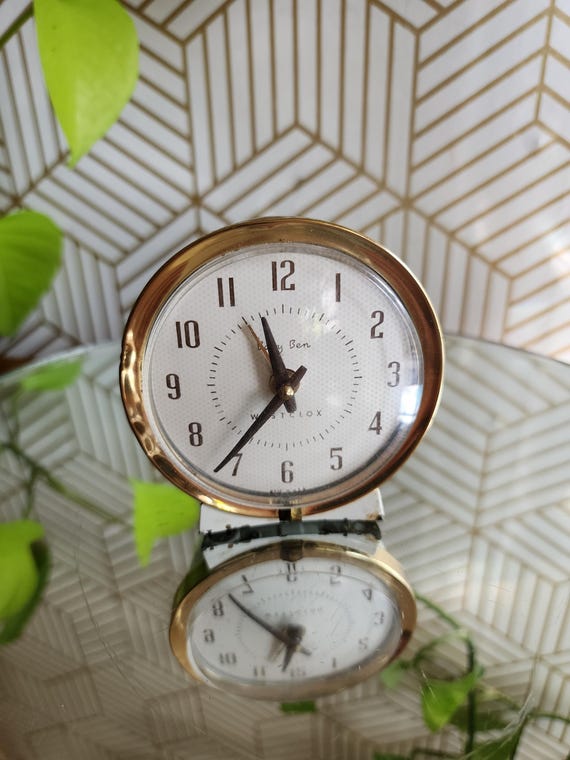 Westclox Vintage Baby Ben Portable Table Top Alarm Clock Gold - Decorative or Repair Only