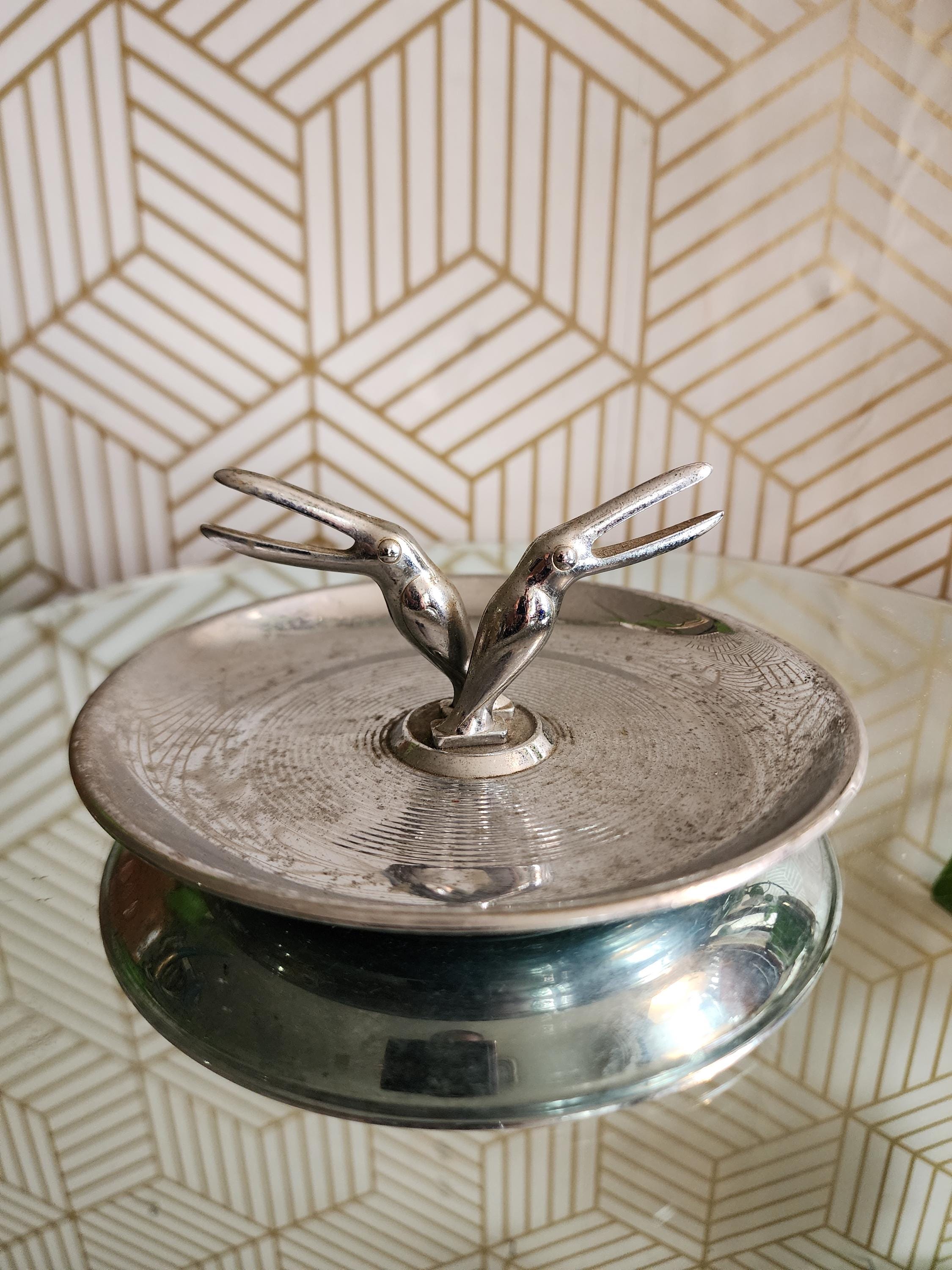 喫煙具・ライター vintage TRUMP ashtray Federal Vintage J. Trump's Glass Advertising Ashtray Trump Ash Tray