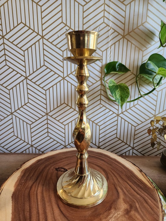 12" Brass Candlestick Holder
