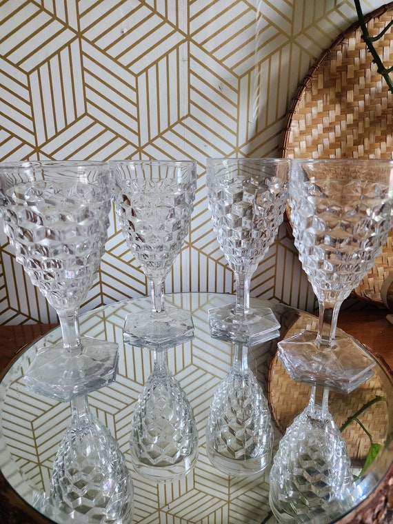 Vintage Fostoria "American" Water/ Ice Tea Goblets Set of 4