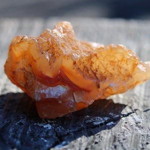 244 g Grande Washington Corniola Arancione Agata Bandeggiata - Regalo per la casa, regalo di roccia, regalo per collezionisti di rocce, roccia da esposizione, regalo di Natale