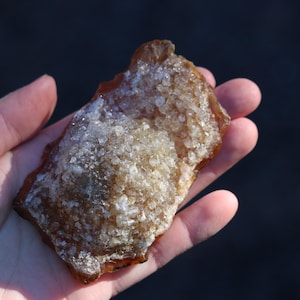 g Medium Washington Orange Druzy Botryoidal Corniola Agata - Regalo per la casa, regalo di roccia, regalo per collezionisti di rocce, roccia da esposizione