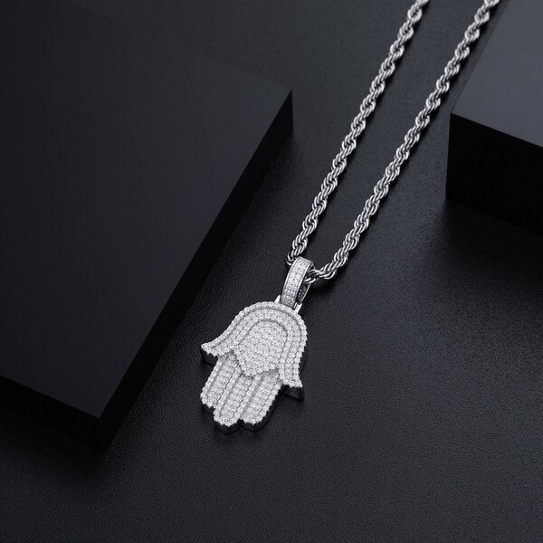 Sterling Silber Männer Anhänger Echter 925er Sterlingsilber Hamsa