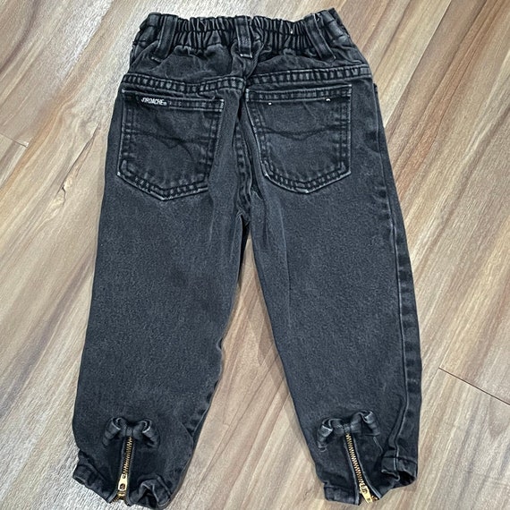 3T Vintage 80s 90s Jordache Kids Denim Cotton Elastic Jeans Black
