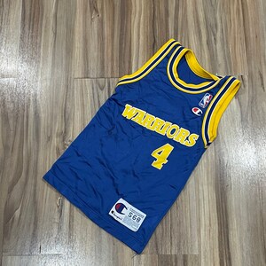 Vtg Champion CHRIS WEBBER #4 Golden State Warriors Jersey Mens sz 48 XL Blue