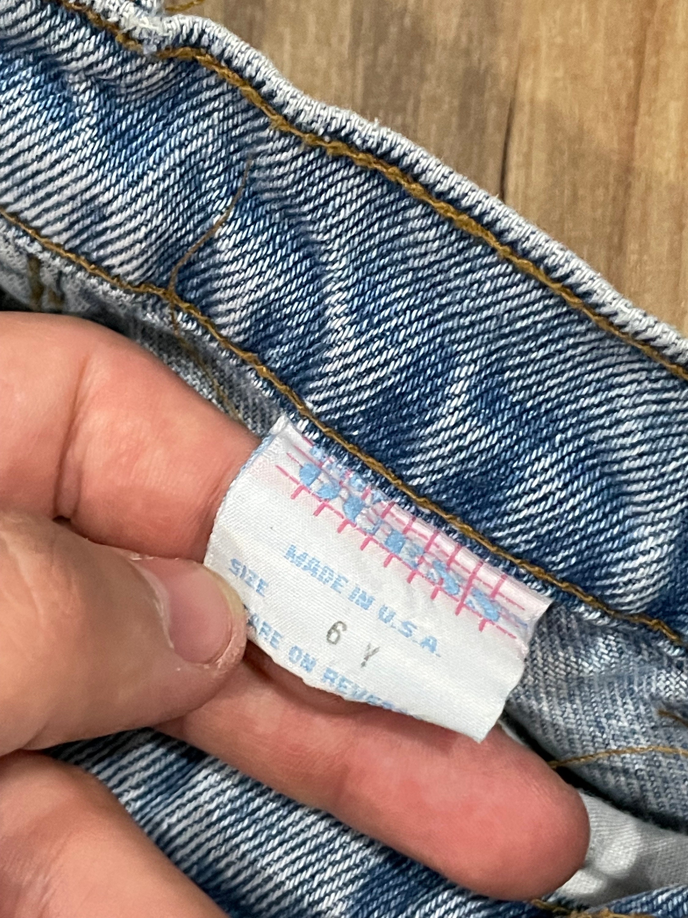 Sz 6Y Vintage 90s Kids Guess Denim Cotton Jeans Medium Wash Blue