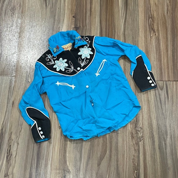 Vintage 50s 60s Kids Dale Evan by J Bar T Western Button up  