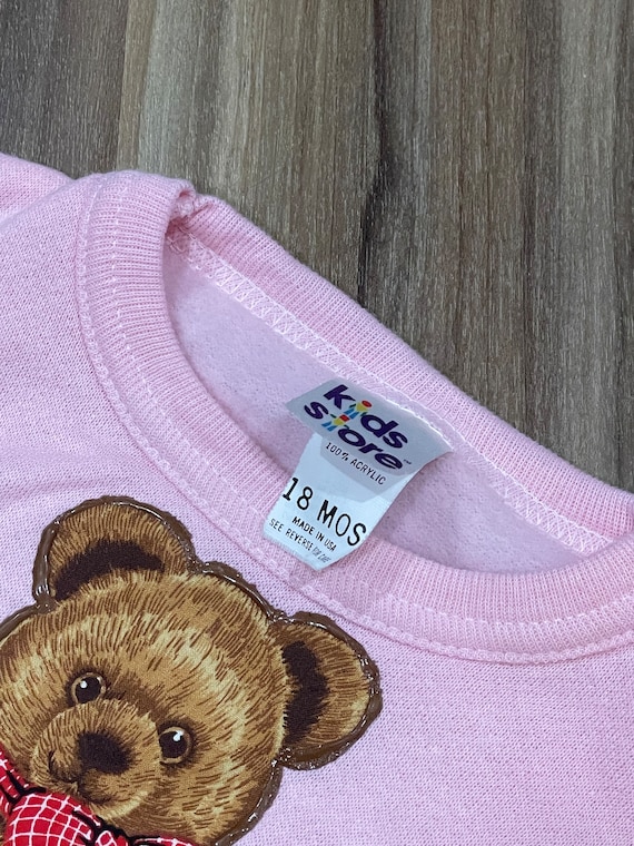 18M Vintage 90s Kids Teddy Bear Crewneck Sweatshi… - image 3