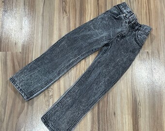 Sz 6 Slim Vintage 90s Kids Lee Riders Denim Cotton Jeans Gray USA Made