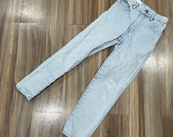 Vintage 90er Jahre Kinder Denim Baumwolle Jeans Hellblau