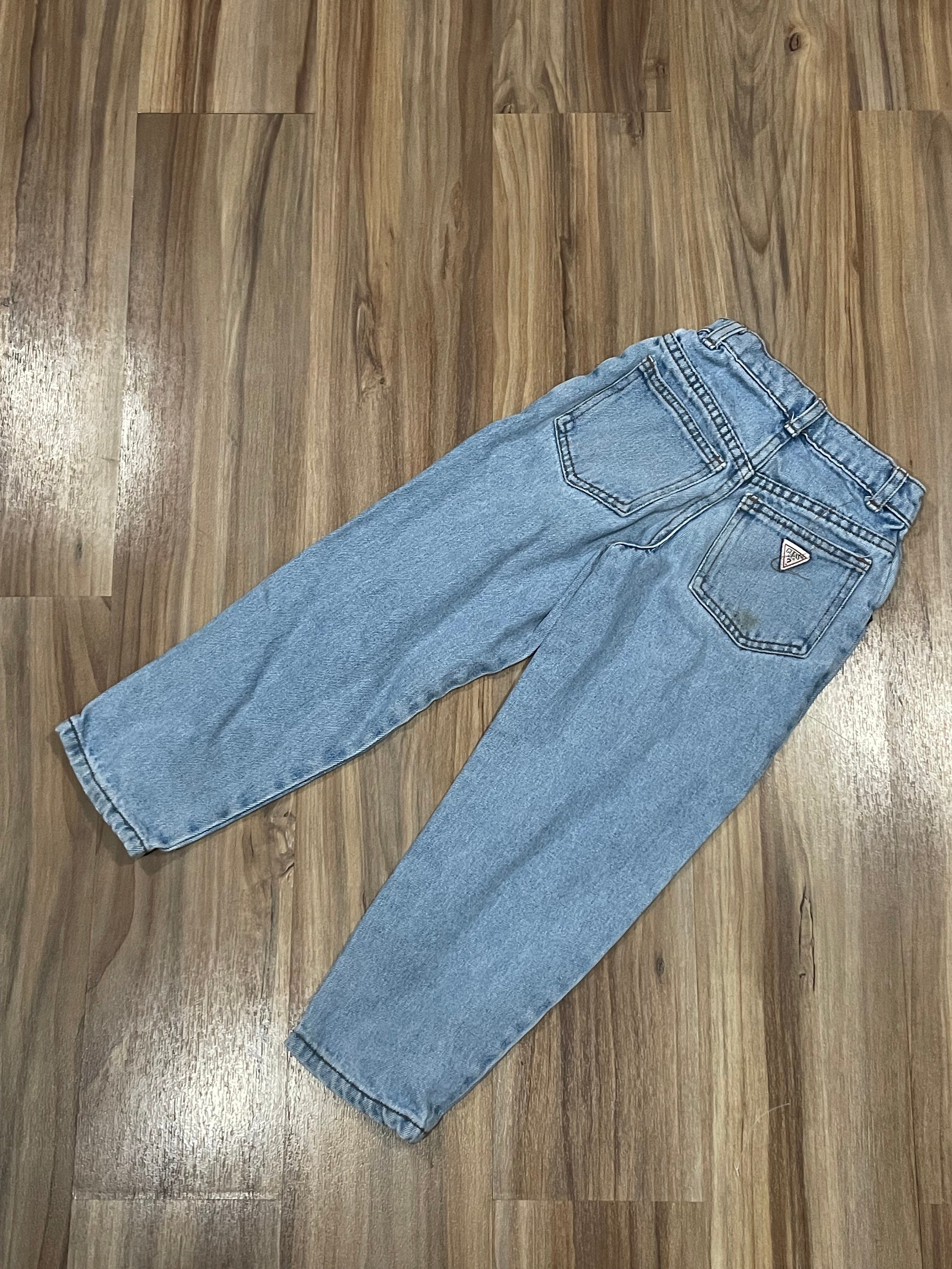 Sz 6Y Vintage 90s Kids Guess Denim Cotton Jeans Medium Wash Blue