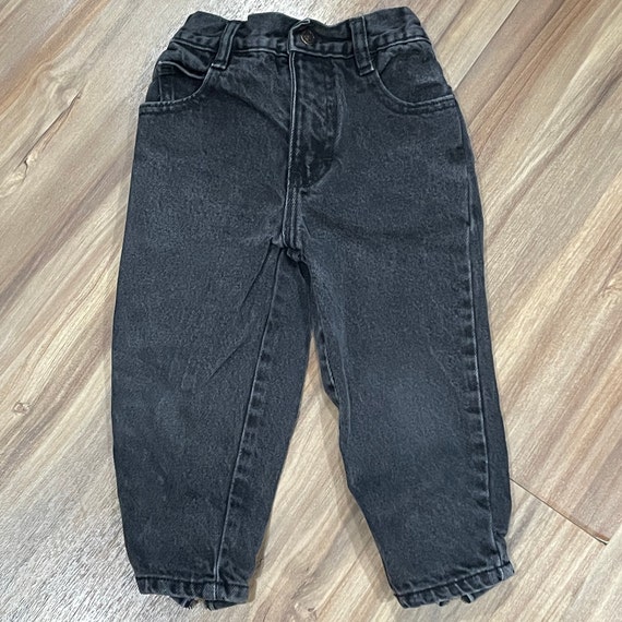 3T Vintage 80s 90s Jordache Kids Denim Cotton Elastic Jeans Black 