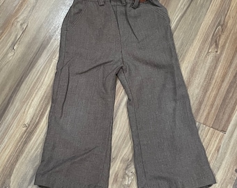 4T Vintage 80s Kids Health-Tex Pants Trousers Brown USA Made