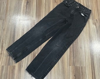 Slim 12 Vintage 90s Kids Levis 550 Denim Cotton Jeans Faded Black