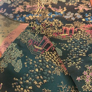 Asian table runner, silk brocade, Asian table decoration, Chinoiserie Table Runner, gift, by SilkyShopDesign