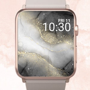 Schwarz und Gold Marmor Apple Watch Wallpaper, Marmor Apple Watch, Marmor Apple Watch Wallpaper, Apple Watch Stein