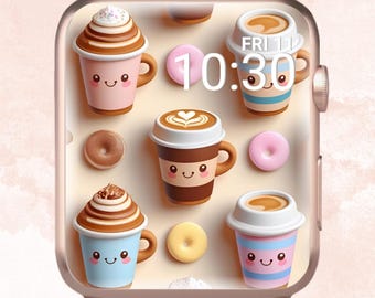 Fondo de pantalla de café para Apple Watch, esfera de café para Apple Watch, fondo de pantalla de café para Apple Watch, fondo de pantalla de café para Apple Watch, esfera de café de Kuwait