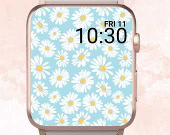 Daisy Apple Watch Wallpaper, Daisy Apple Uhrengesicht, Gänseblümchen Apple Watch, niedlichen Frühling Apple Watch Wallpaper, Floral Apple Watch, Gänseblümchen, niedlich