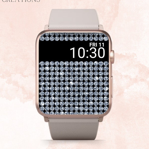 Sparkly Diamonds Apple Watch Wallpaper, Glitter Apple Watch Face, Sparkly Apple Watch Wallpaper, Jewels Apple Watch Face Crystal Apple Watch